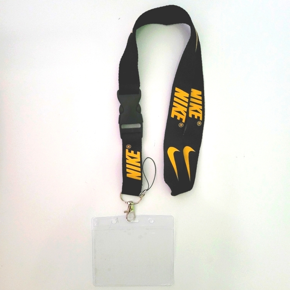 Q3. Best Sport New Nike Logo Yellow One Size Lanyard & Vaccine Card Holder